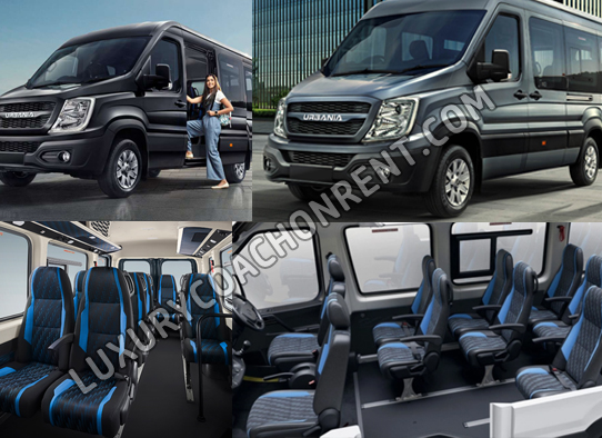 16 seater 2x1 force urbania luxury van hire in delhi