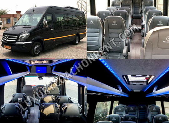 16 seater mercedes sprinter imported van hire in delhi